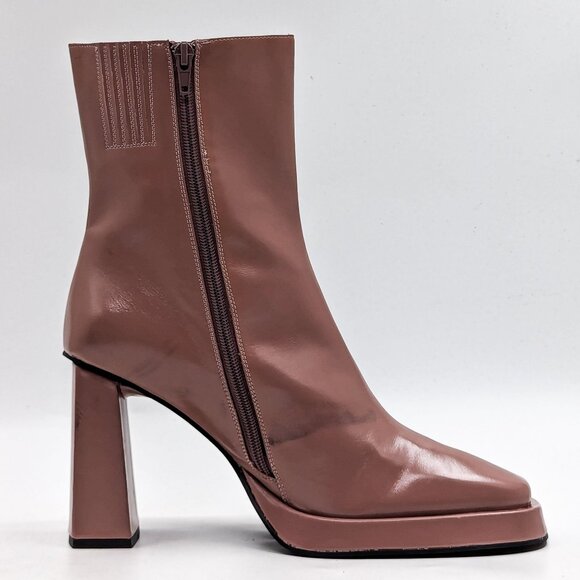 Jeffrey Campbell Maximal Lo Vintage 90s Inspired Square Toe Pink Boots size 10 - Picture 11 of 12